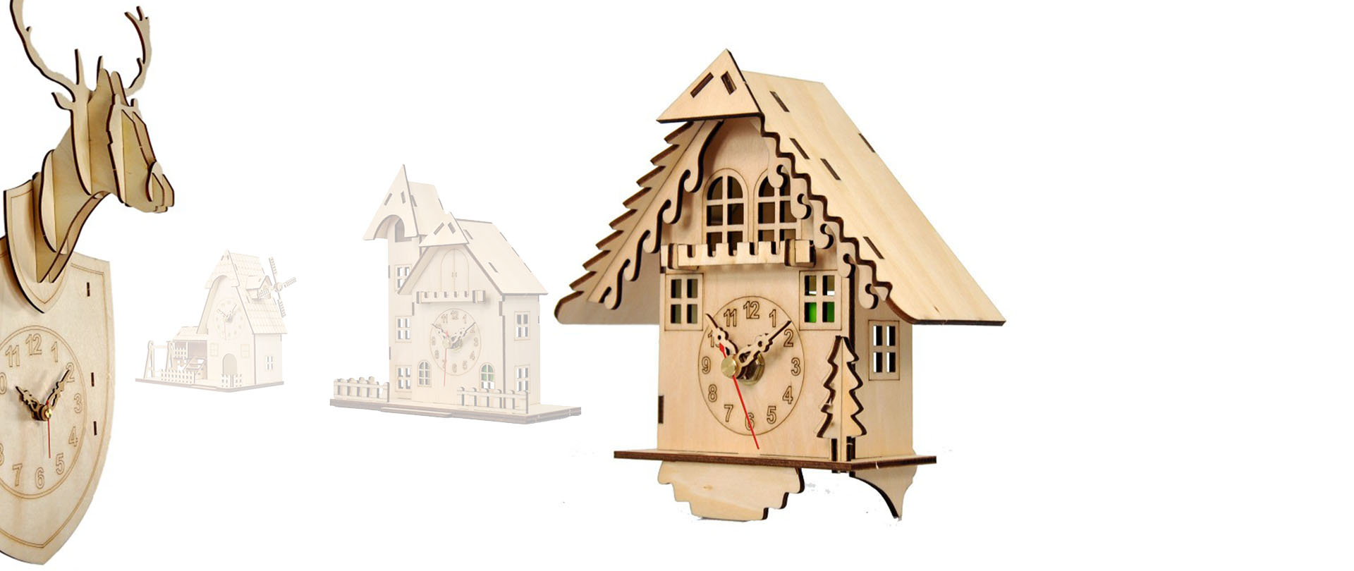 часы Сделай сам - набор для творчества DIYRUS настенные и настольные часы из фанеры и дерева.